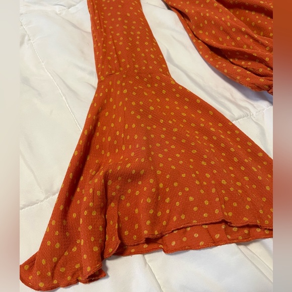 Free People Makin' Waves Bodysuit Polka Dot Terra Cotta - Picture 8 of 11